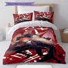 Samu Dazai Chuuya Nakahara Pattern Bedding,Quilt Set Quilt Cover Pillowcase Home Birthday Gift (1 * Duvet Cover + 2 * Pillowcase, Without Core)