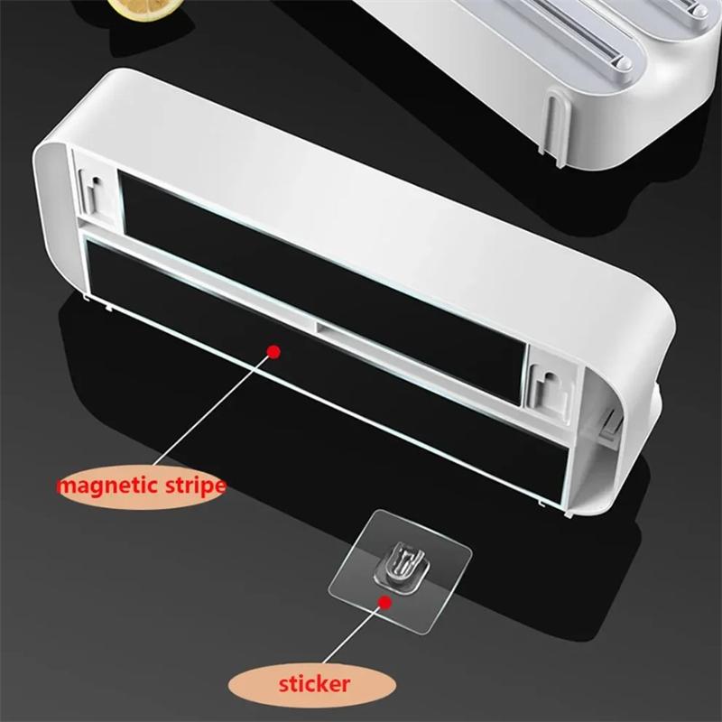 3 In 1 Food Film Dispenser Plastic Wrap Dispenser With Cutter Kitchen Tool Aluminum Foil Baking Paper Cutter Kitchen Accessories
