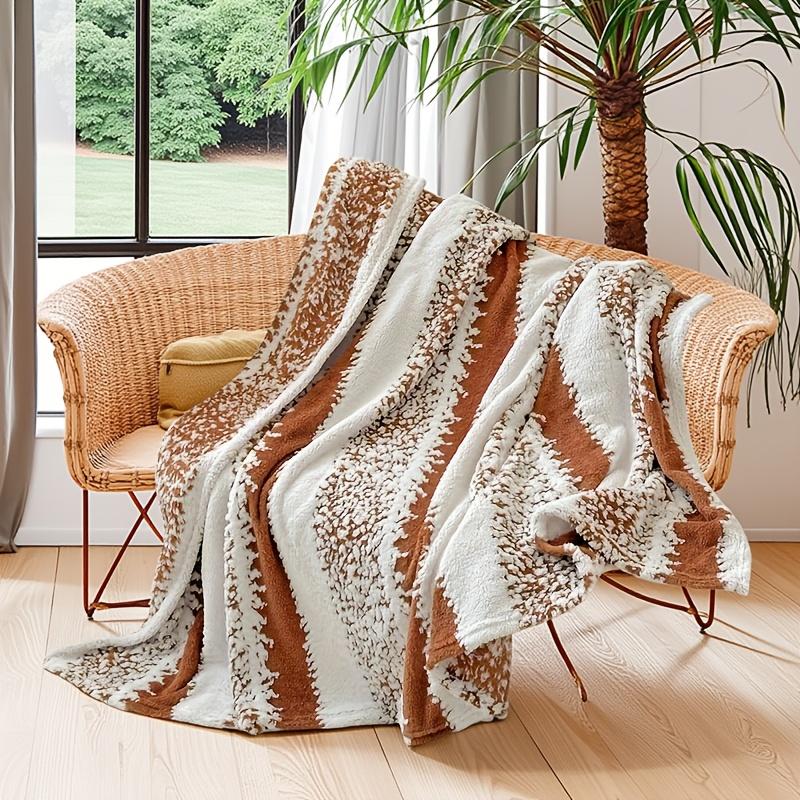 1pc Soft & Cozy Throw Blanket - Warm Flannel for Sofa, Office Shawl, Bedroom, Camping & Travel , Office Shawl
