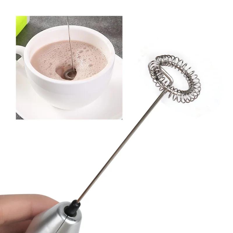 Electric Milk Frother Egg Beater Kitchen Drink Foamer Whisk Mixer Stirrer Coffee Cappuccino Creamer Whisk Frothy Blend Whisker