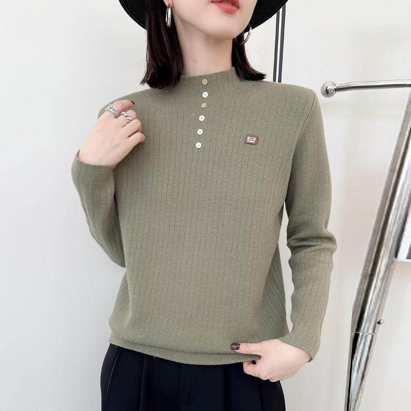 Velvet Sweater for Women In Autumn and Winter Skin-friendly and Warm Base Shirt Fashionable and Versatile Pullover Sweater