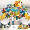 Large Multi-Functional Children's Building Blocks Table Educational Assembly Toy Study Desk for Boys And Girls Big Granular