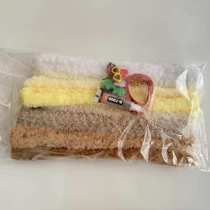 Pulitori per pipa Jumbo in pile corallo Steli in ciniglia Set per lavoretti con pulisci pipa Cane fai-da-te con occhiali da sole Forniture per progetti Decorazioni