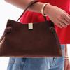French Suede Luxury Underarm Shoulder Bags For Women Soft Leather Large Capacity Basket Tote Bag Luxury Designer Shopper Handbag