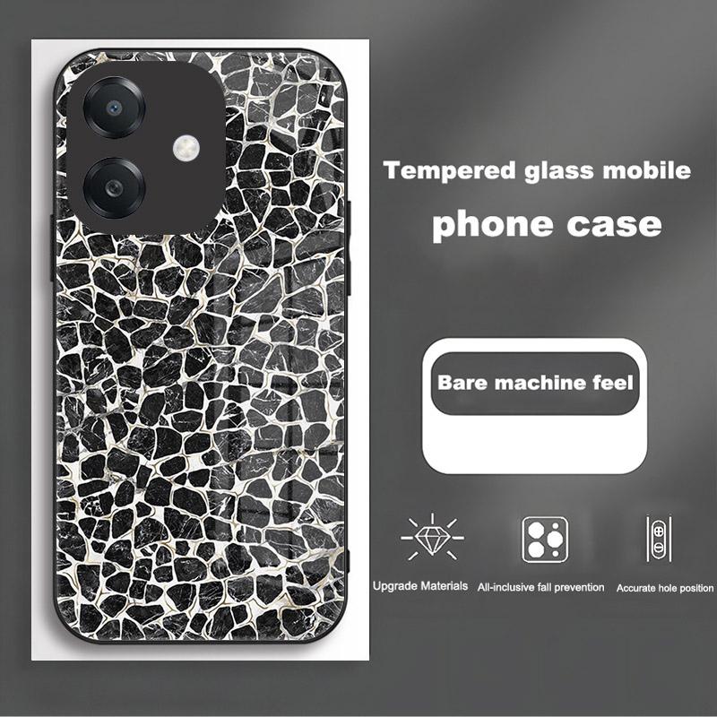 

Fashion Tempered Glass Case For OPPO A3X A3 A40 A60 A40M Phone Case Hard Coque Bumper For OPPO A 60 Protective Shell Fundas OPPO A60 5G