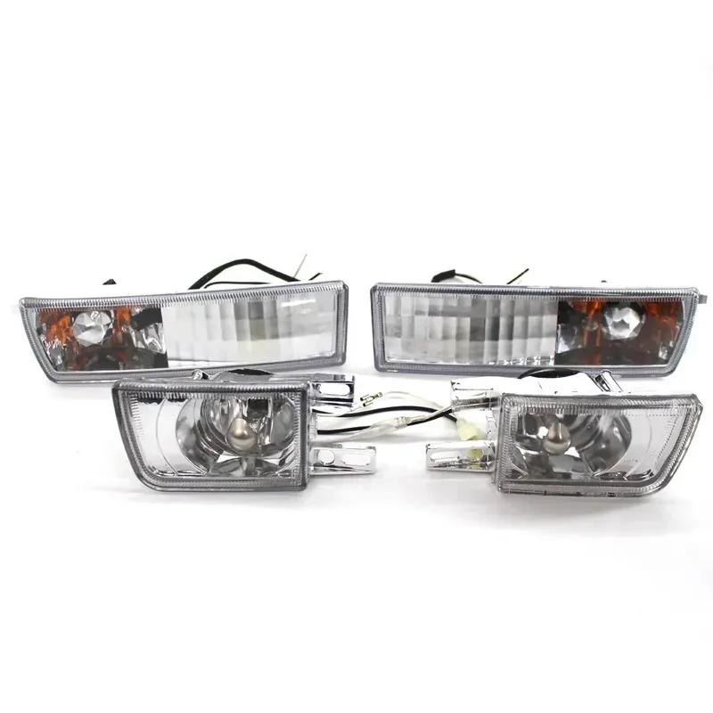 Set 4 bucăți mașină afumată bară față ceață + lampă de semnalizare pentru VW Golf 3 1992 1993 1994 1995 1996 1997
