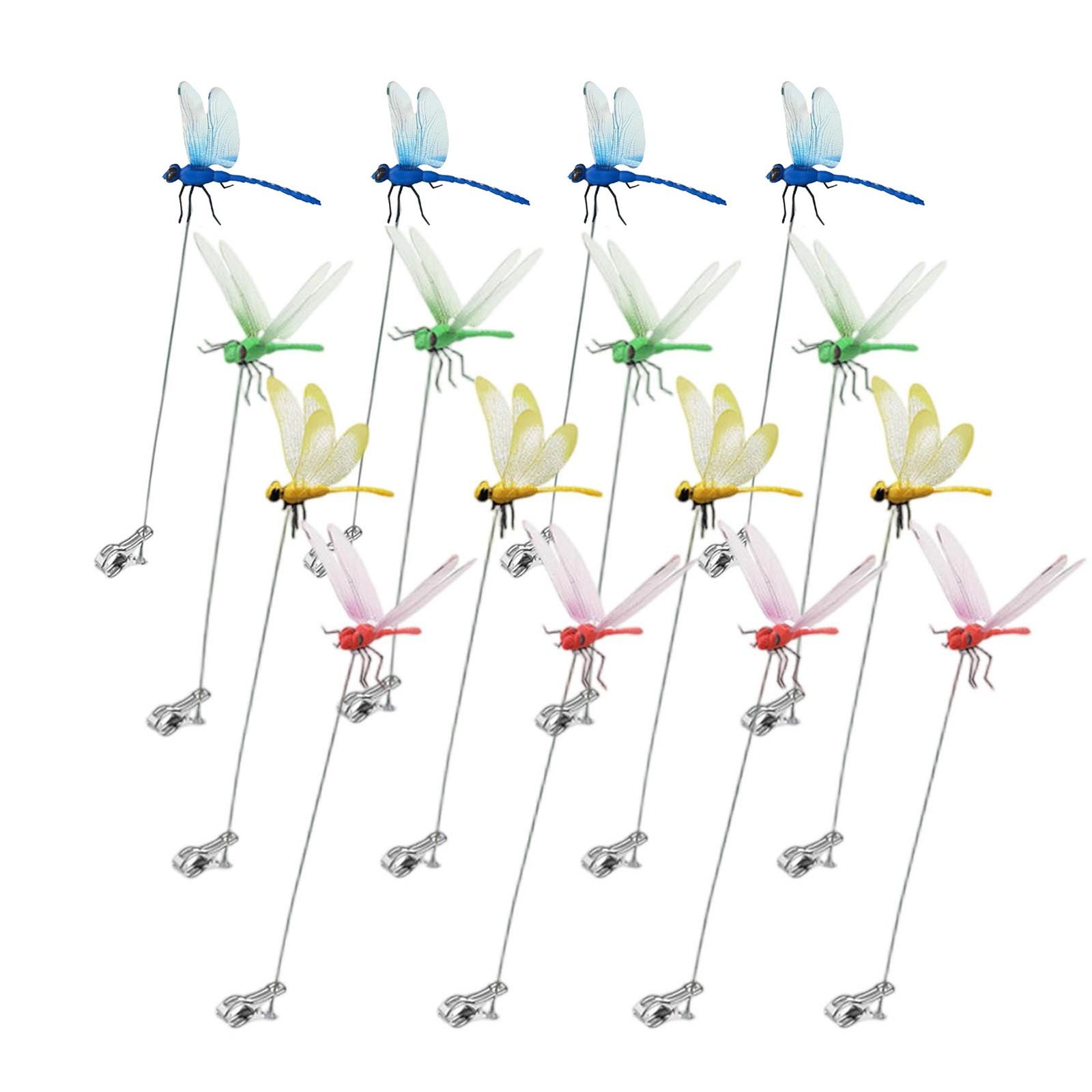 

16 шт. Внутренние и наружные поддельные зажимы для шестов, Зажимы Насекомое, 3D Искусственные зажимы для шляп, Имитация украшения двора Садоводство, Быстро в One Size