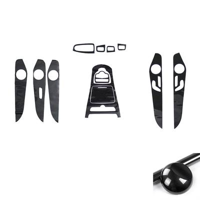5D Carbon Fiber Look Interior DIY Trim Decals For Mercedes-Benz C200 C300 GLC 2015-18
