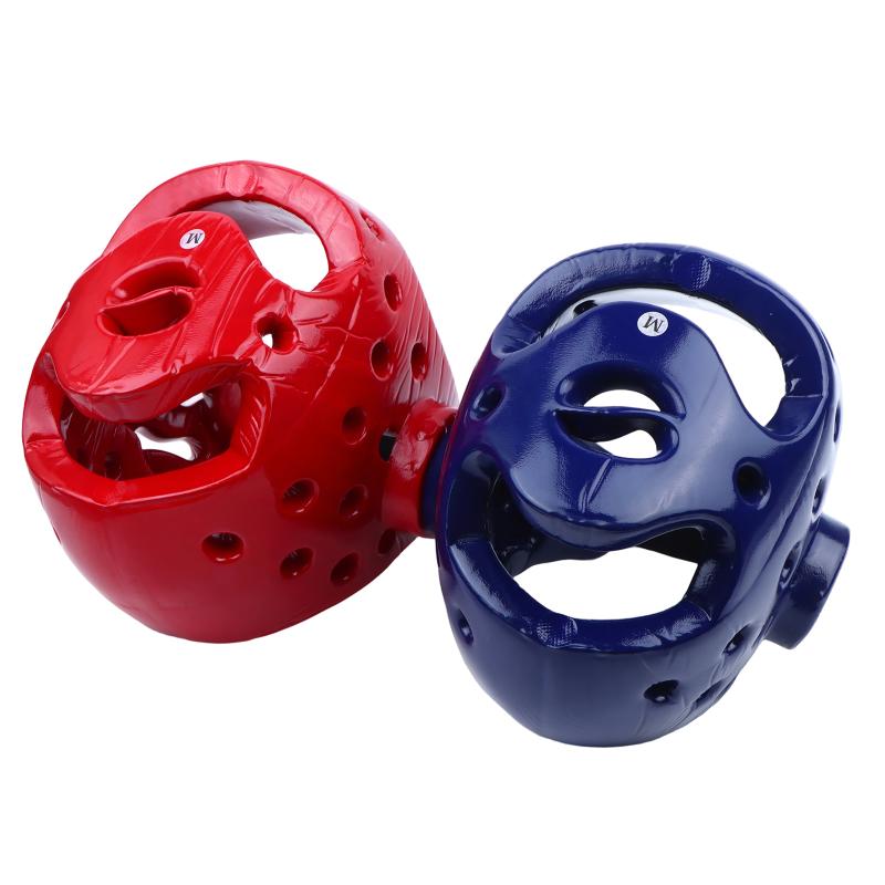 Head Protection Taekwondo Helmet Gear Portable S/M/L Kickboxing Helmet Pu Material One-Time Molding Muay Thai Helmet Fitness