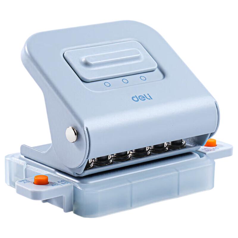 Deli Adjustable 6-Hole/3-Hole Metal Loose-Leaf Punch