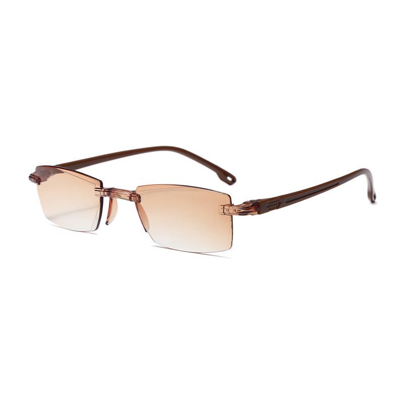 Frameless Dual-Focus HD Reading Glasses with Anti-Blue Light Diamond-Cut Lenses 300 Degrees