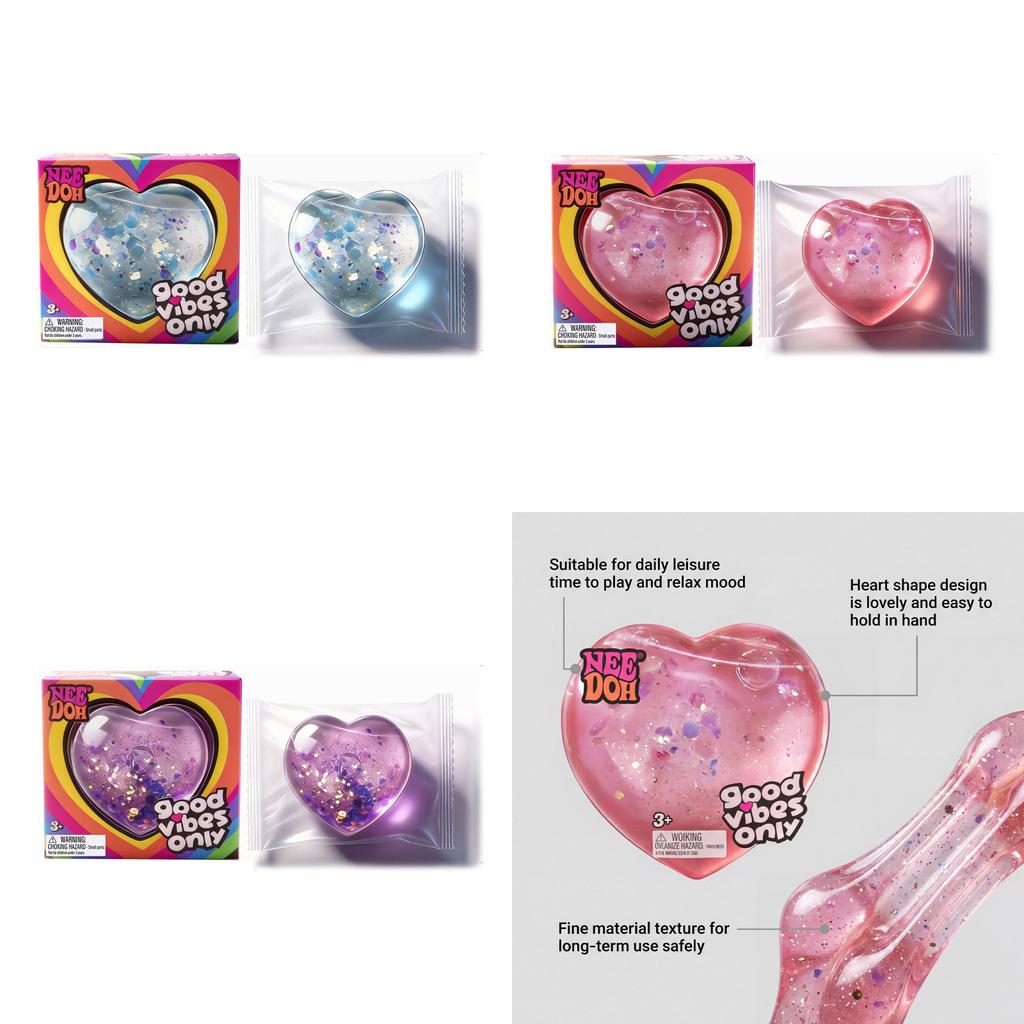 Heartshaped Stress Ball Soft Touch Reboundable Portable Handheld Toy For Adults And Kids