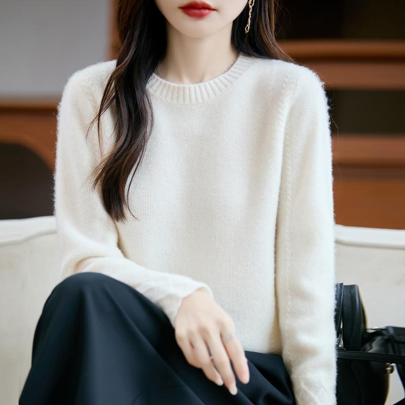 Dámský kašmírový svetr Kašmír Qinghe 30% kašmír 70% vlna podzimní a zimní pulovr hřejivý a módní