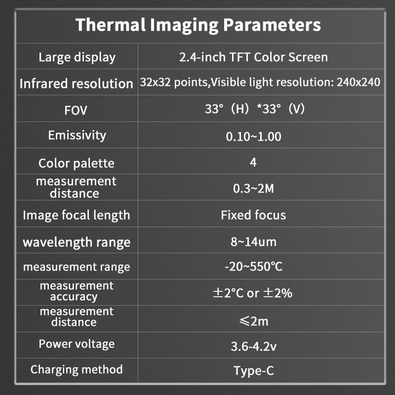ZT-R01 High-Precision Thermal Imager Multimeter 2-In-1 Multi-Function Floor Heating Detection High-Definition Thermometer