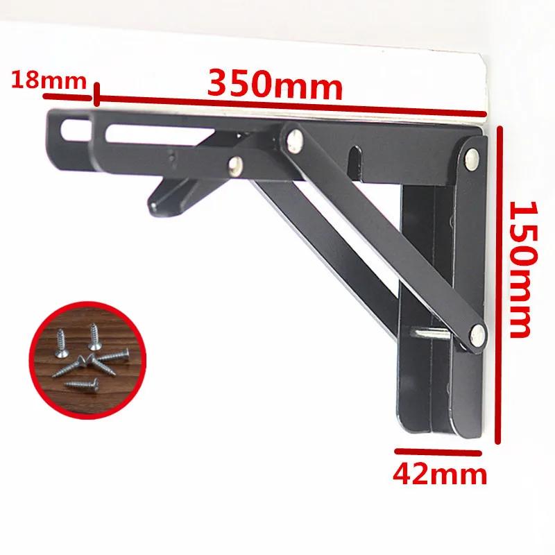 2 STÜCKE 8-20 Zoll Schwarz Dreieck Klappwinkel Halterung Schwere Unterstützung Verstellbare Wandregale Montiert Tischregale Home Hardware