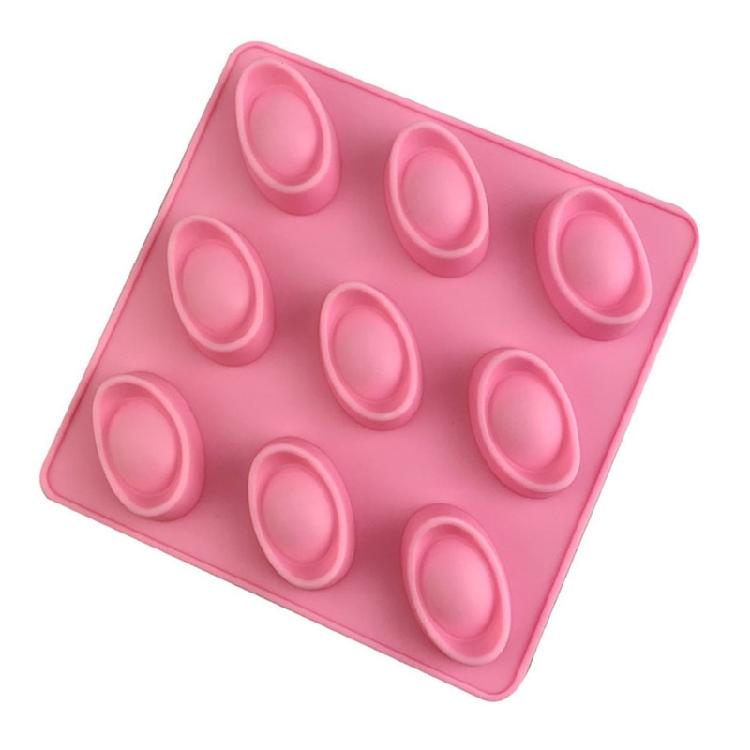 9 Cavities Silicone DIY Chocolate Mould Cake Mould Mouse Moulds Gold Ingot Shape