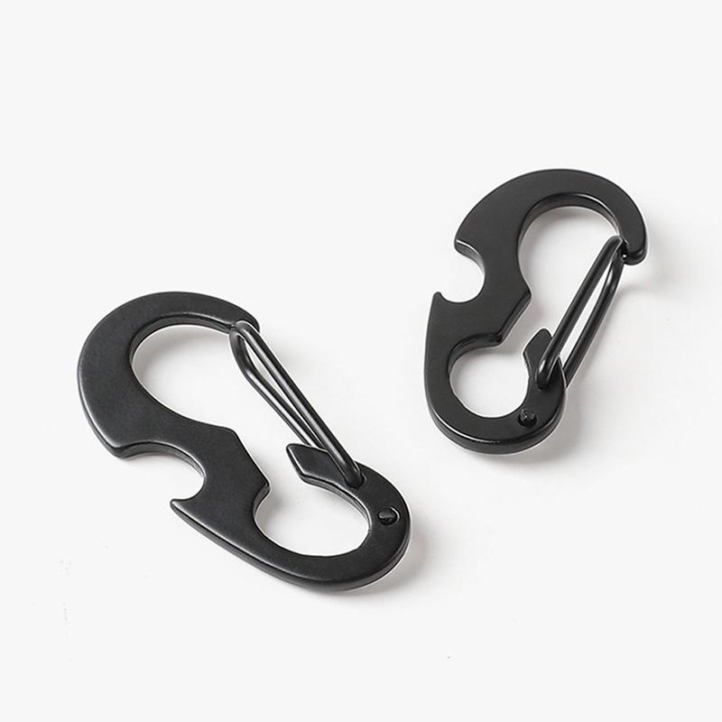 Outdoor Keychain Tool Multi Tool Spring Hook Buckle Bottle Opener Carabiner