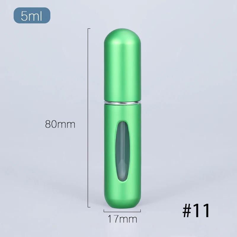 Solid Color 5ml Bottom Flush Rechargeable Perfume Bottle Sprayer Small Portable Cosmetic Refill Perfume