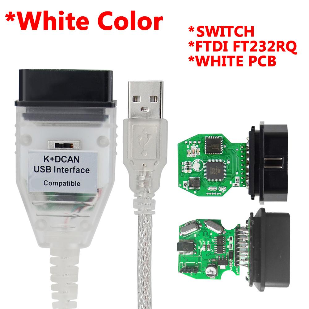 USB-кабели OBD 2 для inpa Для bmw K+DCAN USB-интерфейс Диагностический инструмент Для BMW E46 K+CAN K CAN FTDI FT232 Чип OBD2 Сканер