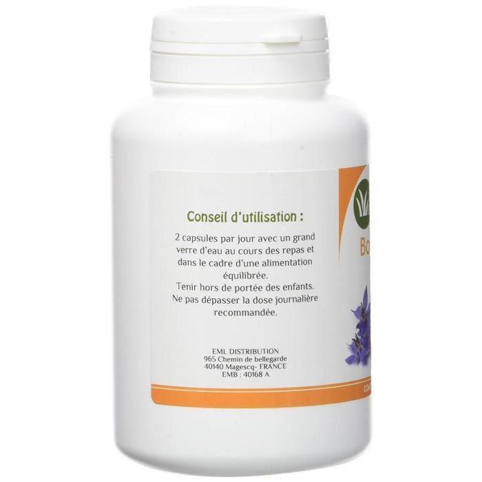 Herbes et plantes bourrache 200 capsules 500 mg - hbbourrachecaps200