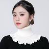 Wool Fake Collar Cervical Support Solid Knit Lapel Scarf Warm Versatile Neck Cover Fashion Minimalist High Neck Women