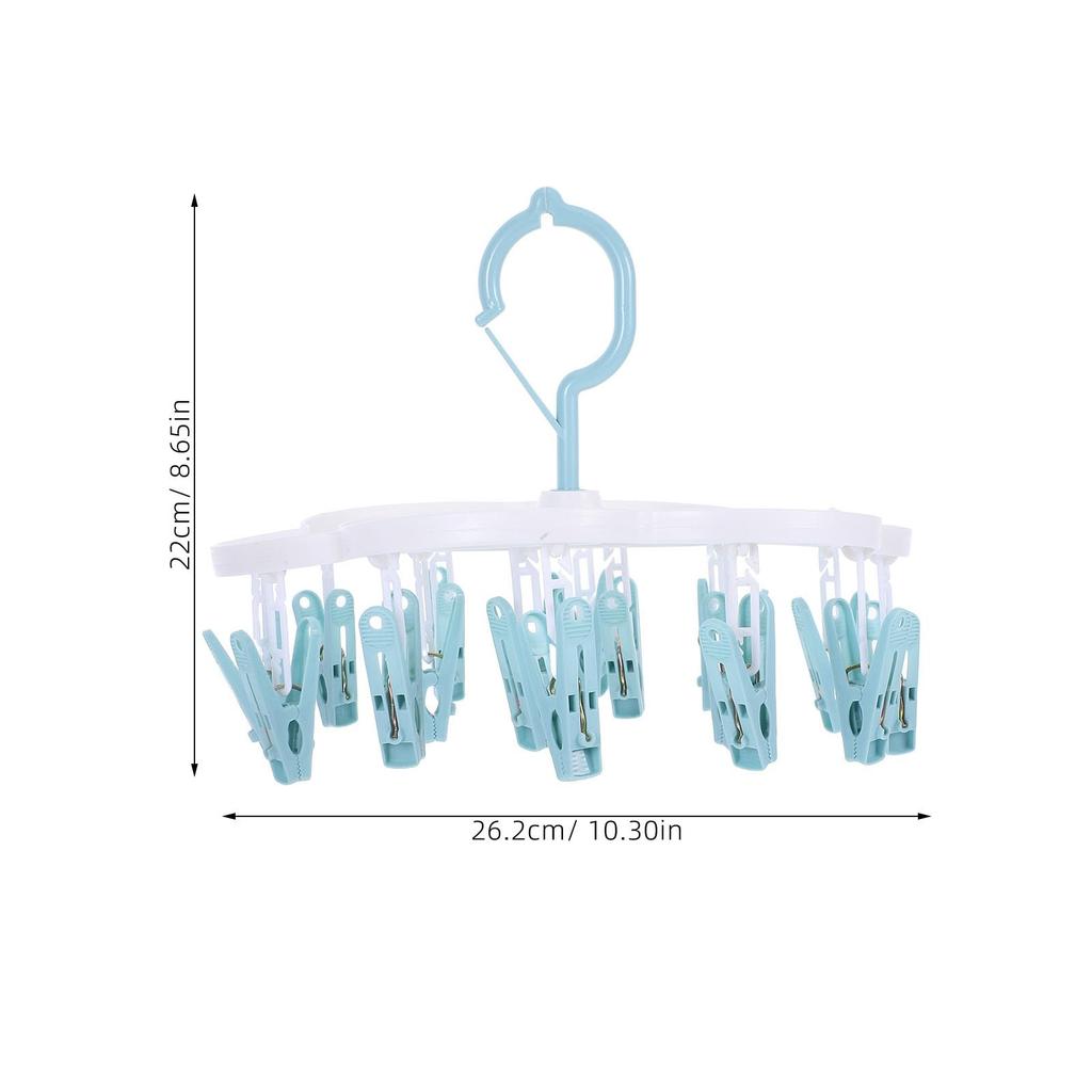 NUOLUX Windproof Drying Home Drip Hanger for Underwear and Small Convenient Laundry Tool Rack, 360-Degree Rotating, Socks, Hanger, Blue,