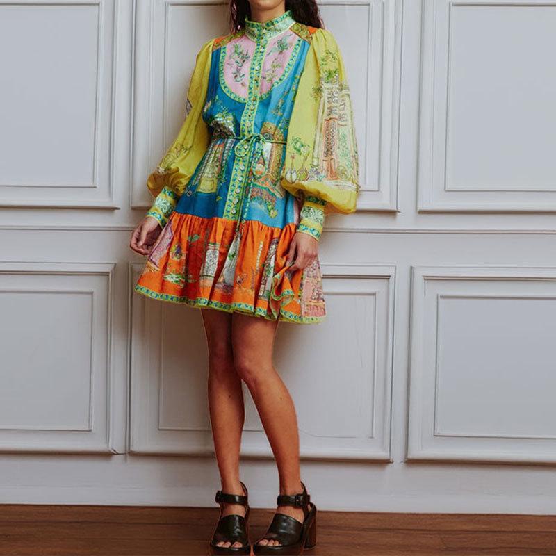 

2025 Spring Women s Ethnic Casual Fashion Cardigan Dress S