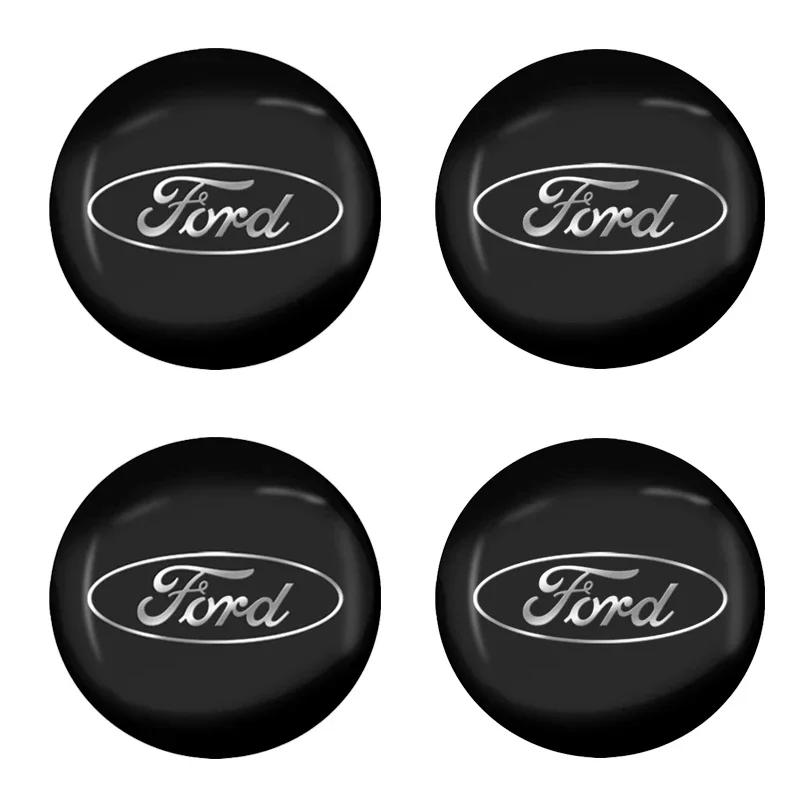 

Car Sticker For Ford 4PCS Car Wheel Center Hub Cap Sticker Logo Wheel Decal For Ford Kuga Focus Fiesta Ecosport Mondeo Fusion Tr чёрный