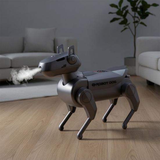 Remote Control Robot Dog Toy Mist Spray Interactive Electric Dog Toy Toddlers Boys Girls Walking Mechanical Puppy Toy