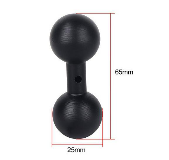 Aluminum Motorcycle Phone Mount: 20mm to 17mm Ball Head Adapter