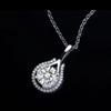 Sterling Silver S925 Water Drop Zircon Necklace Women's Fashion All-Match Jewelry
