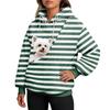 Women's Pullover Striped Print Top Long Sleeve Sports Flannel Top