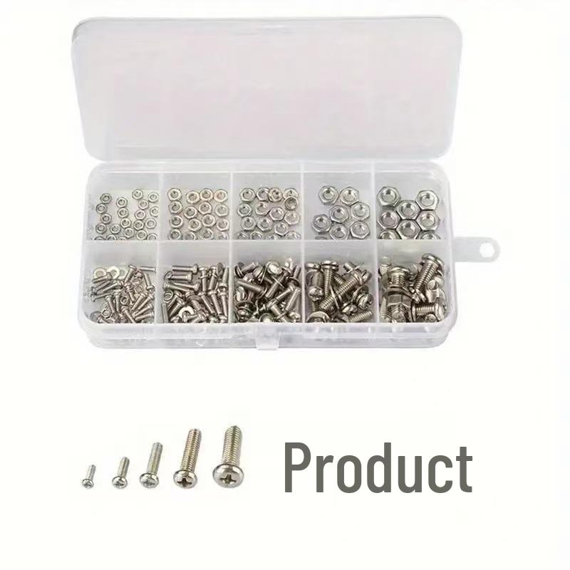 Round Head Phillips Screw & Nut Kit, 320pcs M2-M5