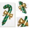 6pcs Large Christmas Balloons Red and Green Stripes Aluminium Foil Balloon  Christmas Decoration