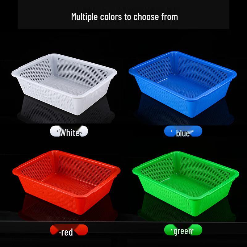 Abay Thickened White Dense Mesh Plastic Storage Baskets, 4-Pack