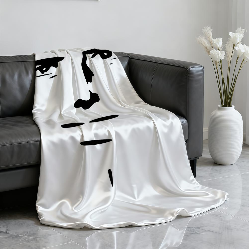 Meme Face Sigma Case boy Funny Blanket Soft Throw Blanket for Home Bedroom Bed Sofa Picnic Travel Office Rest Cover Blanket Gift