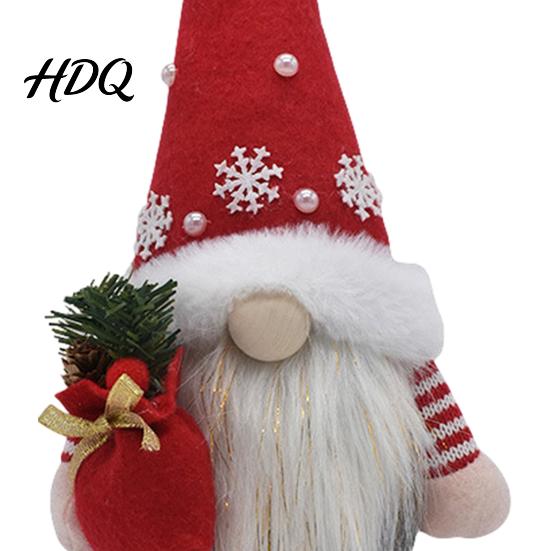Christmas Faceless Gnome Dolls Plush Figurines Santa Stuffed Cloth Dolls Standing Figurines Scandinavian Elf Tabletop Ornaments Holiday Home Office