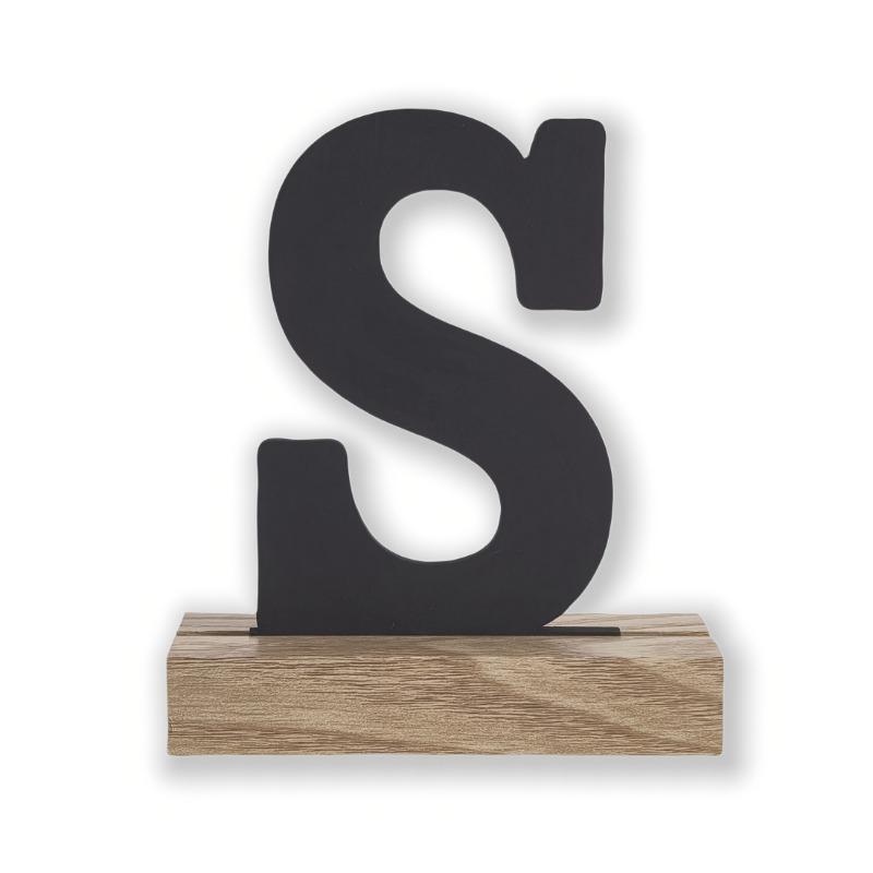 Rustic Artificial Wood Alphabet Letter Vintage Style Desktop Decor for Home Birthday Christmas Wedding Party Supplies