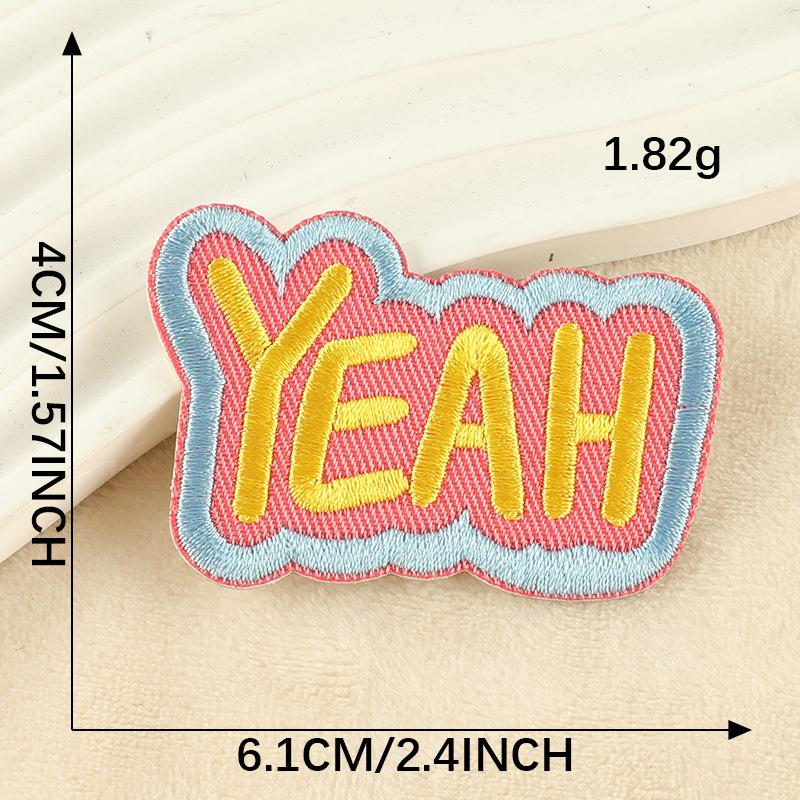 

Вышитая этикетка Мультяшный английский алфавит Вышитая нашивка-стикер Этикетка для обуви и шляп Аксессуары для одежды Тканевая наклейка B1L-B-4-3