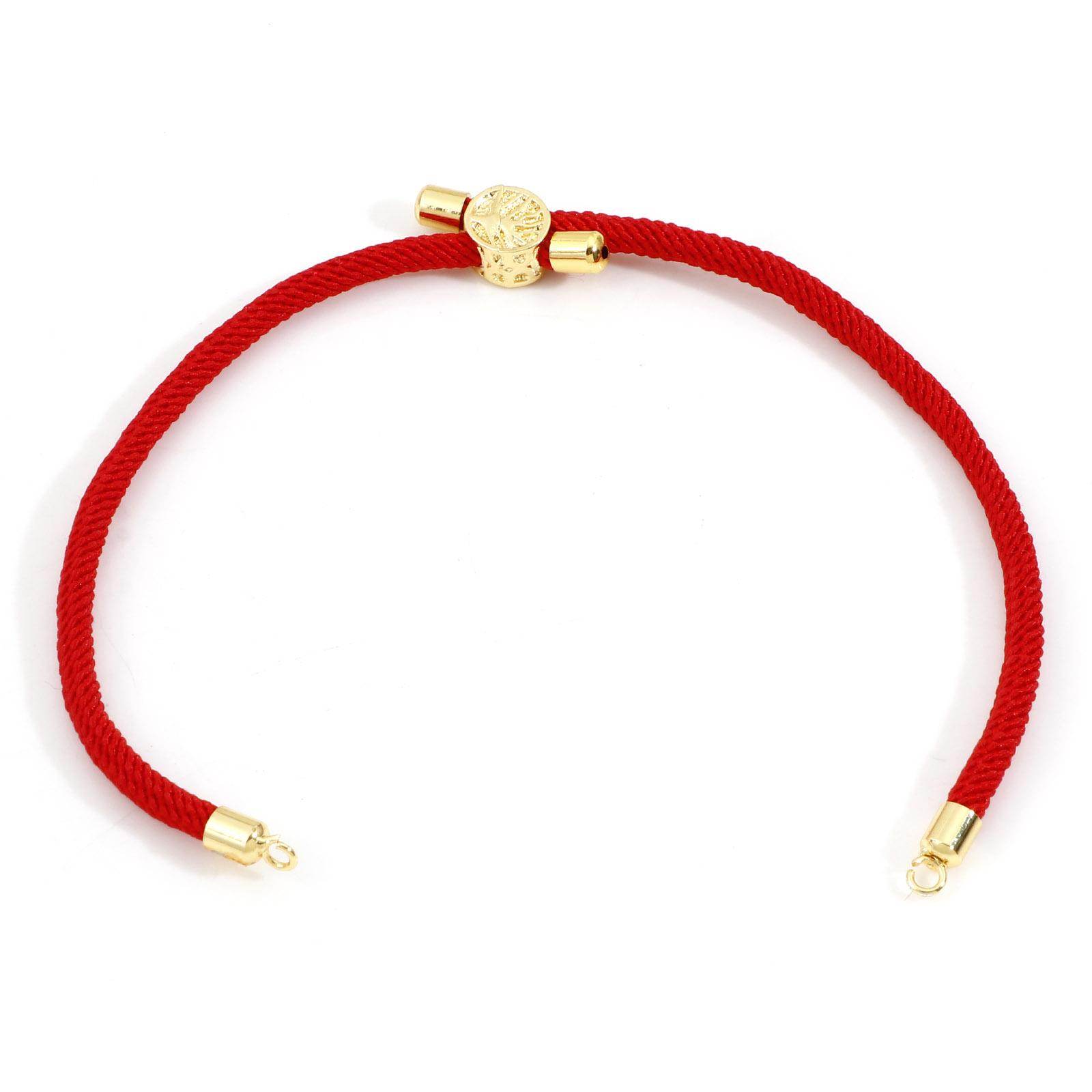 

Polyester Adjustable Braiding Braided Bracelets Accessories Findings Woven Bracelets For DIY Jewelry Making 20.5cm long, 1 Piece красный