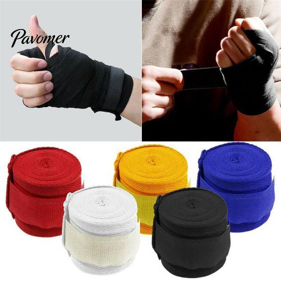 2,5m x 5cm Boksesport Bomuldsrem Bånd Forbinding Dække Muay Taekwondo Håndskede Indpakning