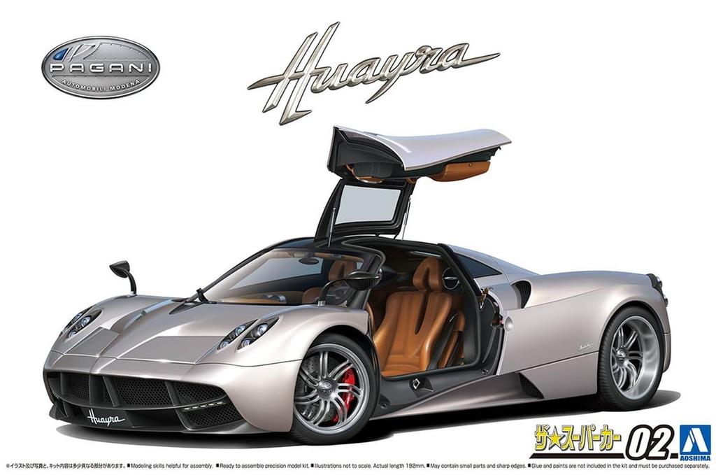 Aoshima Bunka Kyozaisha The Supercar Series Pagani Huayra 2012 Plastic Model Black 1/24 No.02