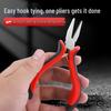 Alicate Multifuncional de Aço Inoxidável com Bico Chato para Amarrar Anzóis de Pesca e Puxar Linha