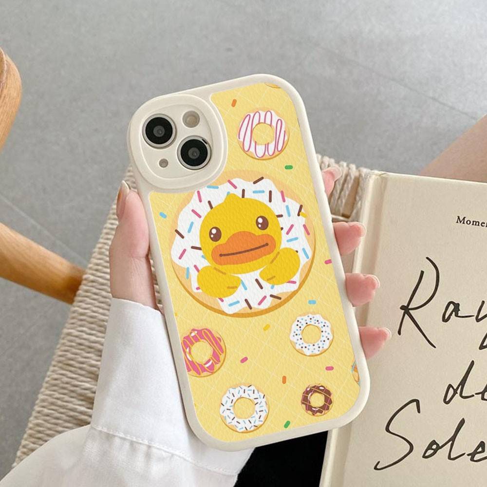 B-B Duck Anime Phone Case For IPhone 16 15 14 13 12 11 Pro Max Plus Shockproof Leather Cover