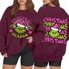 Women's Casual Fashion Long Sleeve Christmas Printed Round Neck Sweatshirt Top