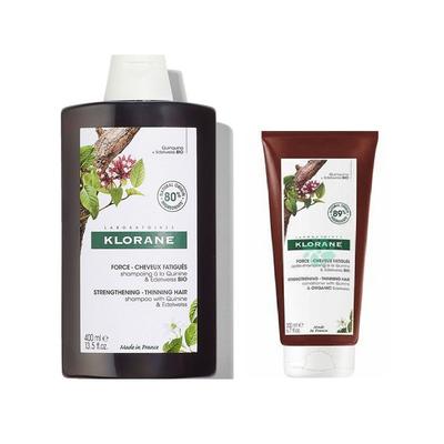 Shampoo Klorane Chinino e Stella Alpina 400 ml + Balsamo 200 ml, 1 unità
