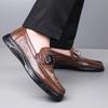 Luxury Men Penny Loafers Leather Slip On Casual Business Shoes Mens Wedding Dress Flats 2025 New Party Walking Shoes