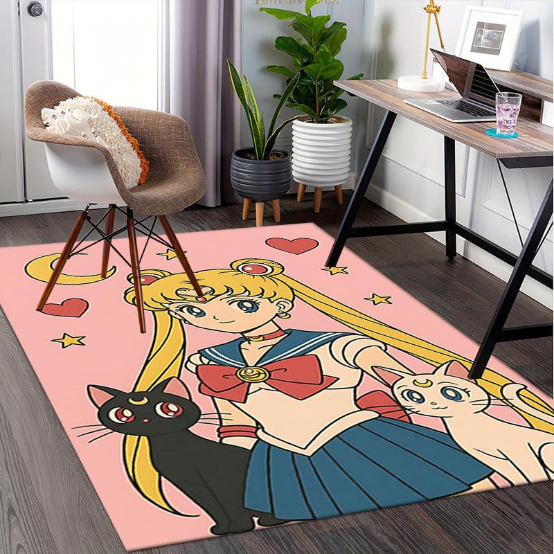 Sailor Moon Office Chair Mat Sailor Moon Home Decor, Sailor Moon Sofa Rug, Sailor Moon Office Carpet, Sailor Moon Gift for Fans