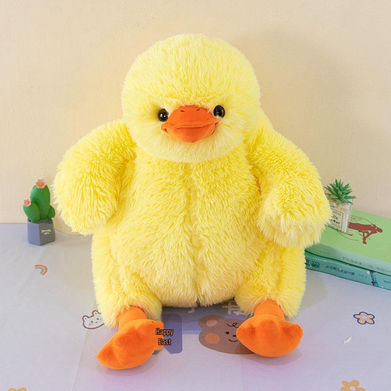 

Мультяшная Милая Плюшевая Игрушка Подушка Кукла Желтый Утенок с Длинными Волосами 40cm (280g)