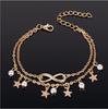 Bohemian Retro Tassel & Pearl Double-Layer Star Anklet